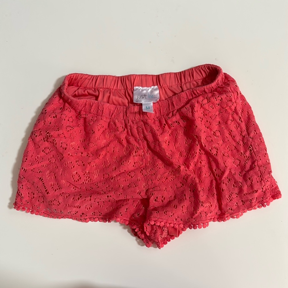 Just Be Hot Pink Shorts with Elastic Band Size Medium